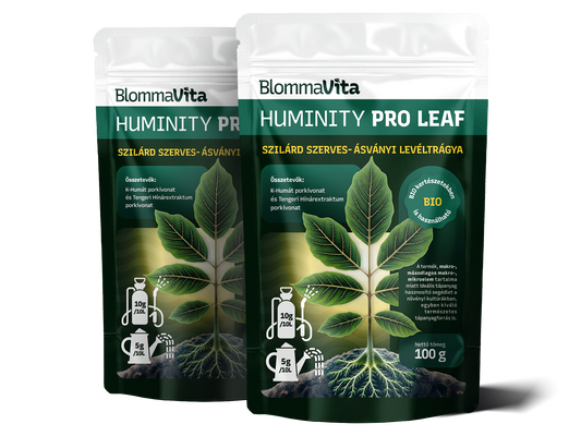 HUMINITY PRO LEAF SZILÁRD SZERVES-ÁSVÁNYI LEVÉLTRÁGYA I 100G
